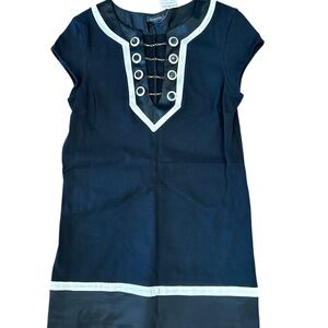 Bebe Black Dress with Cream Accents